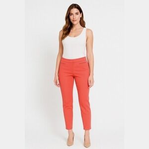 Ann Taylor LOFT Julie Curvy Straight Leg Pants Coral 6T Modern Academia‎ 92-07